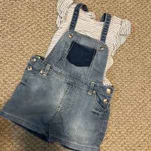 7 for all mankind girls size 4T overall set